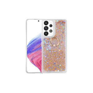 Funda Protectora de Silicona Líquida con Cubierta Trasera Dorada Antihuellas HRMN de Lujo para Samsung Galaxy A33 5G, Estilos de Lujo 'Ins' - Product Image 1