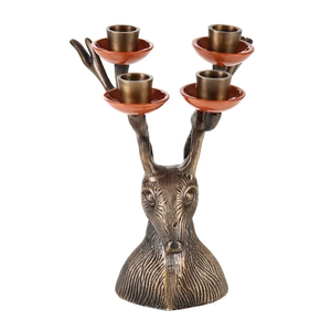 Candelabro de mesa de metal antiguo candelabro regalo de Navidad velas portavelas boda fiesta decoración del hogar adorno de Navidad - Product Image 1