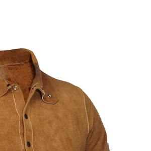 Traje de soldadura de cuero dividido resistente al calor de manga larga Chaquetas y pantalones de trabajo de seguridad con alta protección - Product Image 5