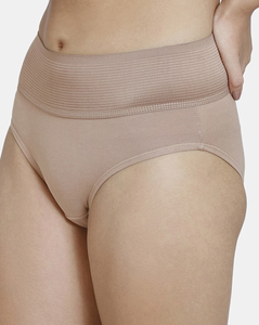 Sous-vêtements de sport pour femmes, en tricot sans couture, taille mi-haute, style hipster, bikini une pièce, respirant, séchage rapide, écologique, motif uni - Product Image 6