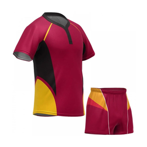 OEM Wholesale Manufacturer Custom Rugby Uniform Set Breathable Eco-Friendly Windproof Quick Dry <b>Polyester</b> Team Jerseys <b>Shorts</b> - Product Image 4
