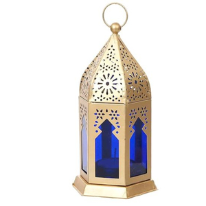 Linterna colgante decorativa para el hogar de diseño estándar Linterna de metal dorado de calidad de lujo Diseño de recorte Linterna de estilo marroquí - Product Image 4