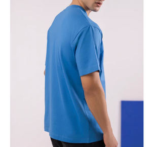Camisetas Unisex 100% Algodón, Impresión Personalizada en la Parte Delantera, Jersey Sólido de 180g, Camisetas de Manga Corta con Cuello Redondo Azul para Hombre, Secado Rápido - Product Image 3