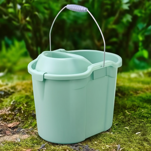 AURORA Sage 8101474814 <b>Mop</b> <b>Bucket</b> with Wringer 20L Steel <b>and</b> Metal Heavy-Duty Portable Cleaning <b>Bucket</b> with Handle for Home Use - Product Image 3