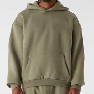 Sudaderas con Capucha de Algodón de 350 g/m² al por Mayor, Impresión Personalizada, Hombros Caídos, Estilo Holgado, Felpa Gruesa para Hombre - Product Image 1