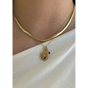 Maison Oval Locket Diamond Pendant Rose <b>Gold</b> Religious Charm with Bezel Setting Passes Diamond <b>Tester</b> Inlaid Pearl - Product Image 2