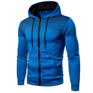 High Quality 100% Cotton Men's Oversized <b>Full</b> <b>Zip</b>-<b>Up</b> <b>Hoodie</b> - Custom Puff Print Fleece <b>Zip</b>-<b>Up</b> Thermal Hoody - Product Image 1