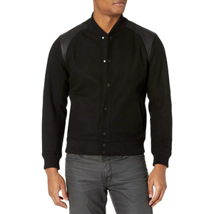 Chaquetas de Béisbol Personalizadas con Bordado de Lana, Chaquetas Universitarias Vintage para Hombre con Mangas de Cuero Vacuno - Product Image 5