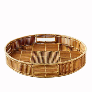 Exclusive Design Rounded Shape Wooden Serving Tray Wedding <b>Party</b> Tabletop Decorating Dinnerware <b>Food</b> Serving Wooden Trays - Product Image 5