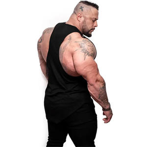 Couleur unie Hommes Casual Sport Running Débardeurs Respirant Coton Sans Manches Gym Fitness Musculation Muscle Lâche Plus La Taille - Product Image 5