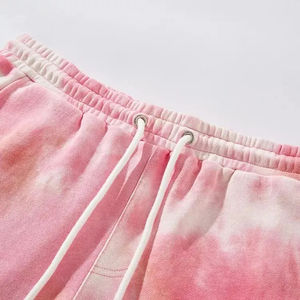 Short Tie-Dye grande taille couleur rose et blanc Vente en gros Design personnalisé respirant Élégant-Training tie-dye Shorts vente en gros - Product Image 6