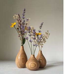 Jarrón de Madera Artesanal Moderno para Flores Secas, Madera Maciza, Decoración Sencilla para el Hogar, Nuevo Diseño Moderno, Personalizable - Product Image 1