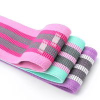 Bandas Elásticas para Cadera de Poliéster + Látex de Alta Calidad, Personalizables con Impresión Personalizada, Antideslizantes, para Yoga, Fitness y Entrenamiento
