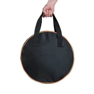 Portable Black Oxford Cloth Tool Storage Round Dumb Drum Bag Instruments Carry Bag
