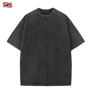Fabricante personalizado 220gsm Streetwear 100% algodón Vintage camiseta ácido lavado manga corta Regular Fit piedra lavado transpirable - Product Image 3