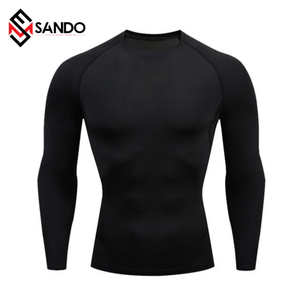 Unisex เสื้อยืดรัดรูปแขนยาวสำหรับเล่นกีฬาเข้ารูปแห้งเร็วพร้อมปกสำหรับ MMA สำหรับเด็กทำจากสแปนเด็กซ์ - Product Image 2