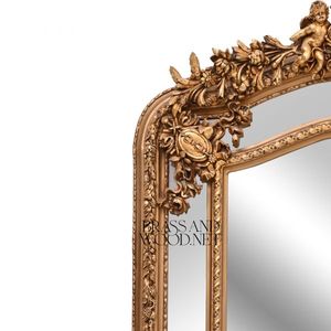 Marco de Espejo de Latón Ornamentado de Lujo, Espejo de Pared Clásico - Product Image 4