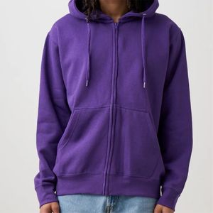 Women Oversized Heavyweight Full-Zip Hoodie - Cozy and Stylish, Ideal for Lounging, Casual Outfits, and Outdoor Activities - Product Image 5