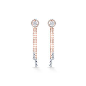 Boucles d'oreilles en or avec rubans et diamants pour femmes - Product Image 3