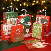 Sacs cadeaux de Noël en papier kraft de luxe, vente en gros d'usine, avec matériaux recyclés pour l'artisanat et la fabrication de bougies