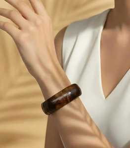 Brazalete de Resina Vintage MN Exports con Patrón de Concha de Tortuga, Brazalete Unisex de Moda, Regalo Islámico - Product Image 3
