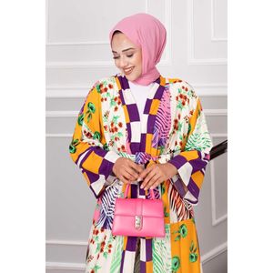 Hijab en viscose à motifs ensemble 2 pièces pour femme coloré et élégant - Product Image 4