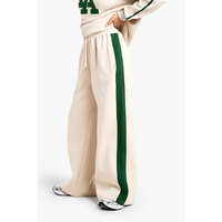 Pantalon de survêtement d'hiver à coupe régulière, taille haute, devant plat, avec logo personnalisé, style évasé, pour la vente en gros, modèles vierges élégants, personnalisable