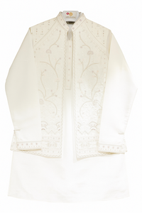 Vente en gros Soie Vintage Pastel Imprimé Nehru Veste Hommes Mariage Festival Porter Indien Ethnique Tenue Fête Kurta Pyjama Ensemble - Product Image 5