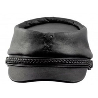 Kepi de lana con visera de cuero Sombreros de lana de alta calidad Hechos a mano Personalizados Hombres Sombreros civiles y suministro de sombreros