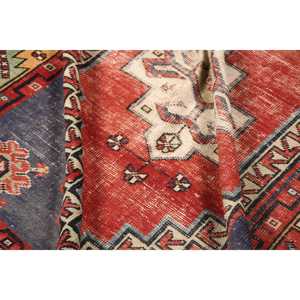 3.2x5.2 ft Vintage Rug, <b>Red</b> Ombr Turkish Rug <b>Wool</b> - Product Image 5