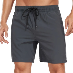 Pantalones cortos deportivos de rendimiento informal para hombre, malla de algodón de secado rápido con bolsillos en la cintura con cordón ajustable, talla XS, para entrenamiento de gimnasia - Product Image 2