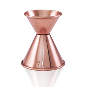 Jigger à double face en cuivre de qualité supérieure, mesure de précision pour cocktails, design élégant, équilibre parfait pour une utilisation professionnelle au bar - Product Image 1