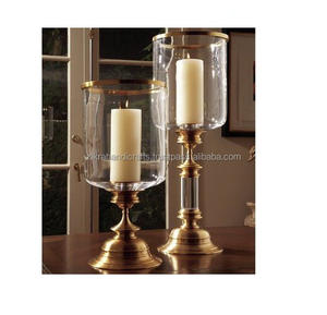 Lampe porte-bougie en or avec centre de Table de mariage de maison trempé clair décoration et accessoires lanterne décor de noël - Product Image 4