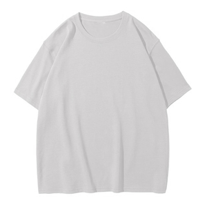 Camiseta extragrande de algodón 100% cómoda de verano para hombre, ropa informal de cuello redondo liso con sublimación hecha de fibra de bambú tejida - Product Image 2