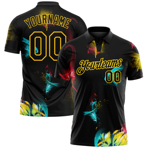 Polos de sublimación 3D OEM de MOQ bajo Logotipo personalizado Rendimiento Polo de golf deportivo de secado rápido - Product Image 2