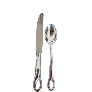 Cubiertos de Metal de tendencia, cuchara de Hotel, tenedor, juego de cubiertos, cubiertos de boda, cubiertos de lujo de Navidad de acero inoxidable 304 de alta calidad - Product Image 3