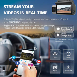 Caméra embarquée Carlover 4K <span class=keywords><strong>Fisheye</strong></span> 3 canaux, caméra embarquée 4K AI pour voiture, caméra embarquée 3 canaux 5G WIFI, caméra embarquée 4K+1K+1K pour voiture - Product Image 6