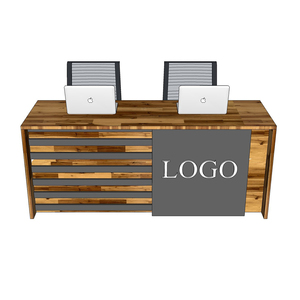 1.8m Melaleuca Wood Reception <b>Desk</b> Modern Design Durable Adjustable <b>Foldable</b> for School Bar Hospital Supermarket Basement Use - Product Image 2