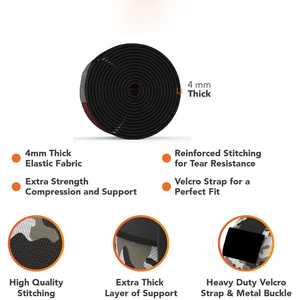 Bandes de soutien pour les poignets et les genoux pour l'entraînement physique et la musculation, qualité supérieure, matériau élastique pour la musculation lourde - Product Image 3