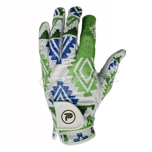 Gants de golf pour hommes, design OEM, doux et respirants, impression par sublimation, gants de sport personnalisés, en cuir véritable, antidérapants - Product Image 5