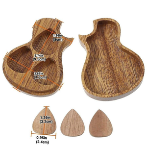 Boîte de rangement pour médiators de guitare en bois artisanal avec fermeture magnétique pour accessoires de guitare acoustique et électrique - Product Image 5