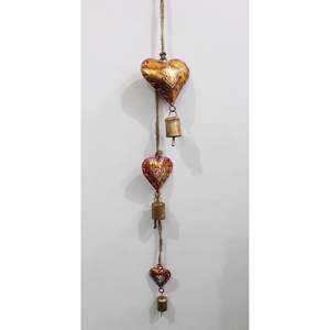 Decoración de Pared de Corazón de Metal Galvanizado Estilo Boho, Decoración Rústica para Patio de Estilo Campestre, 65 cm de Largo, Juego de 5 Piezas, Decoración de Corazón de Estilo Artístico - Product Image 1
