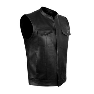 Chaleco de cuero para motorista para hombre, ropa personalizada con logotipo de club, gran oferta - Product Image 5