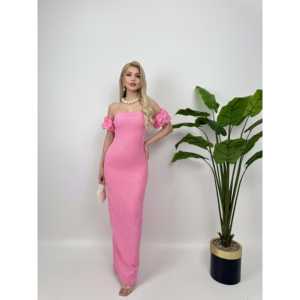 ชุดเดรสผ้าซาตินทรงเข้ารูป รุ่น 2125 ดีไซน์ประดับมุกด้านหน้า เอวทรงธรรมชาติ - Product Image 6