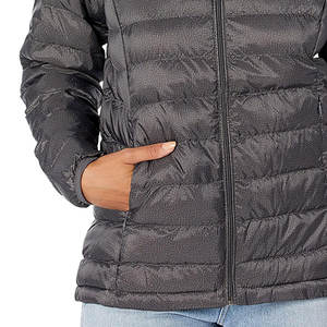 Veste matelassée en satin imprimé personnalisé unisexe avec col montant et service d'hiver matelassé OEM pour hommes et femmes - Product Image 6