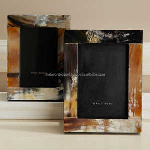 Cadre photo moderne et élégant en métal avec corne de buffle et de boeuf Cadres de table muraux Chambre à coucher et bureau par Falak World Export - Product Image 2