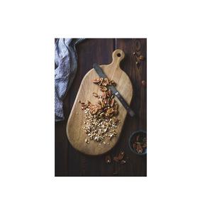 Plateau de service et planche à découper en bois rustique fait main, planche de cuisine décorative avec sangle en cuir véritable, plateau en bois esthétique - Product Image 6