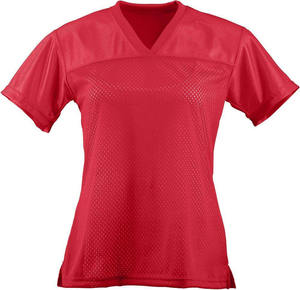 Camiseta personalizada de fábrica de alta calidad fabricante de camisetas de mujer de gran tamaño recortada boxy fútbol americano camiseta de malla de ojo de buey - Product Image 1