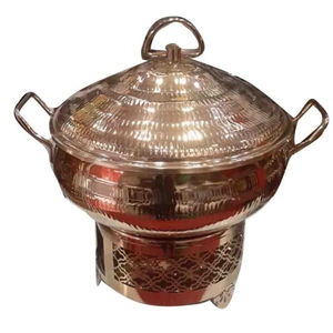 Plat de service rond en acier inoxydable de qualité supérieure, chauffe-plats pour buffet, pour hôtel, restaurant, traiteur, en vente - Product Image 4