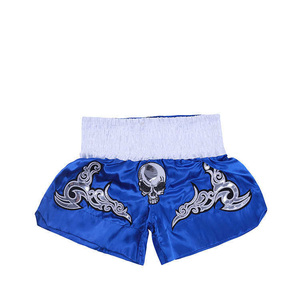 Top Sale Custom Sublimation Printed High Quality Satin <b>Elastic</b> Waist Solid Casual Muay Thai Shorts - Product Image 5